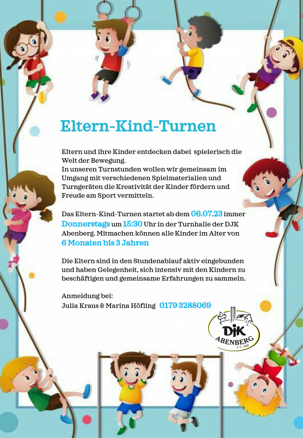 Eltern Kind Turnen Flyer