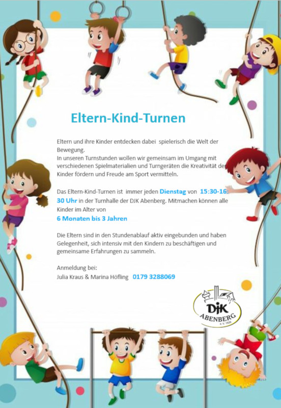 Eltern Kind Turnen Flyer